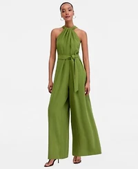 I.N.C. International Concepts Womens Halter Neck Sleeveless Wide Leg Jumpsuit Macys Exclusive