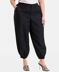I.n.c. International Concepts Plus High Rise Balloon-Leg Pants, Macy's Exclusive