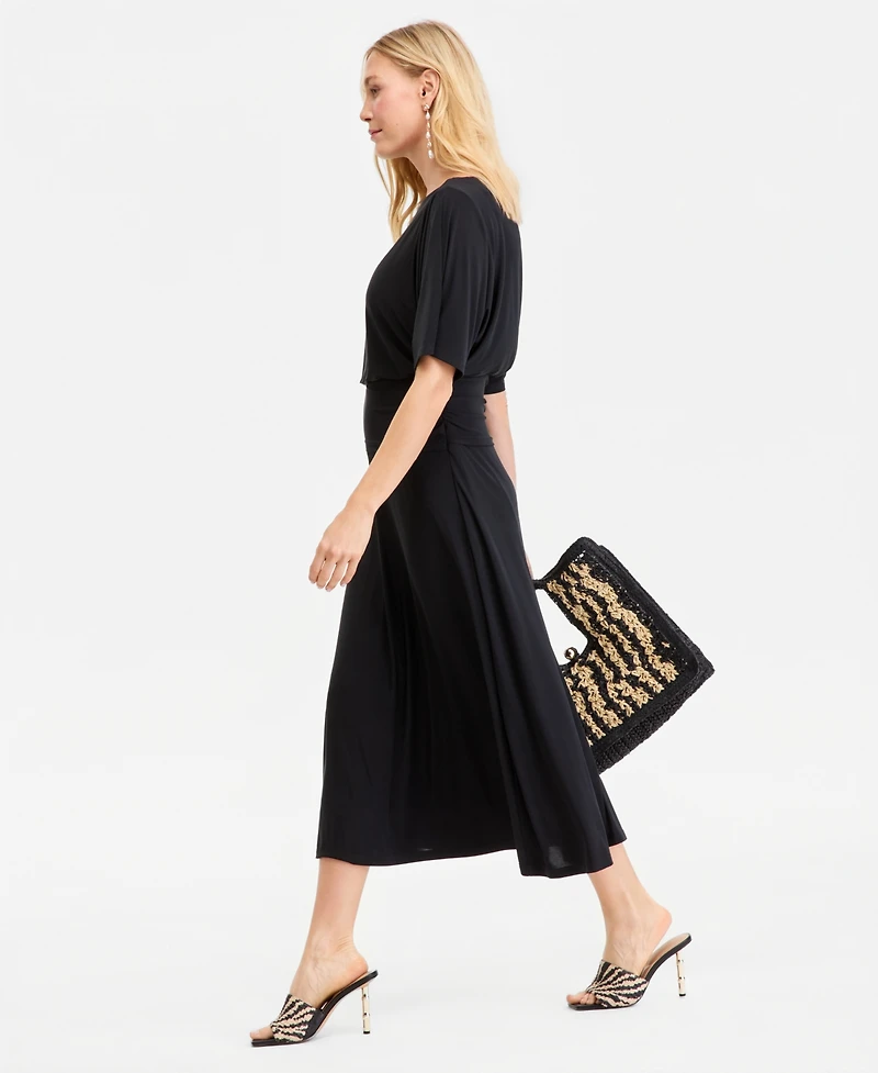 I.n.c. International Concepts Women's Elbow-Sleeve Knit Midi Dress, Macy's Exclusive