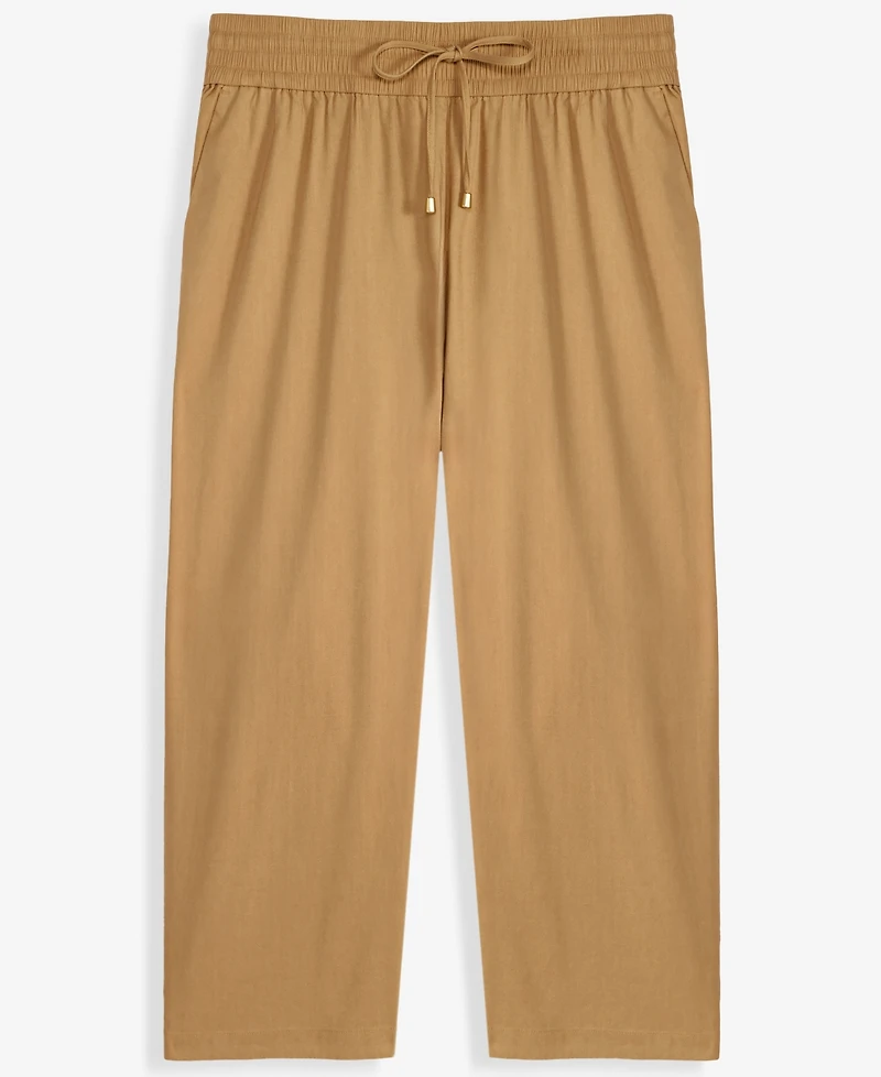 I.n.c. International Concepts Plus High Rise Cropped Wide Leg Pants, Macy's Exclusive