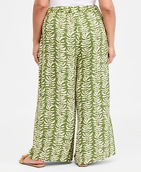 I.n.c. International Concepts Plus Printed High Rise Wide Leg Pants