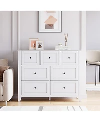 gaomon 7-Drawer Modern Wood Dresser, Deep Storage Chest for Bedroom, Living Room, Entryway