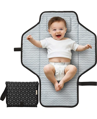 KeaBabies Flex Portable Changing Pad for Baby, Travel, Foldable Large Waterproof Baby Diaper Mat Bag