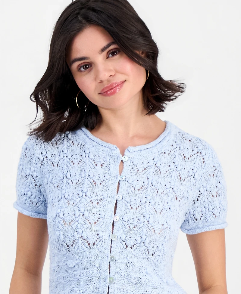 And Now This Petite Button-Front Peplum Cardigan, Macy's Exclusive