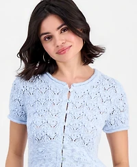 And Now This Petite Button-Front Peplum Cardigan, Macy's Exclusive
