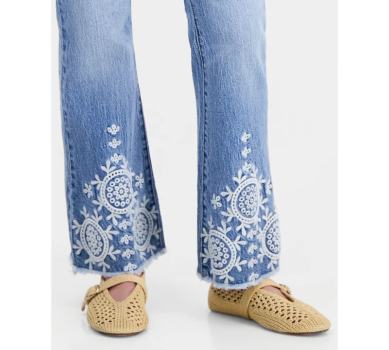And Now This Petite Embroidered Bootcut Jeans, Macy's Exclusive