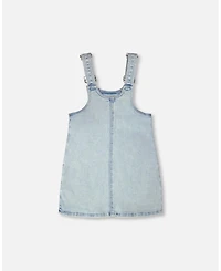 Deux par Deux Little Girls Little/Big Light Denim Overall Dress