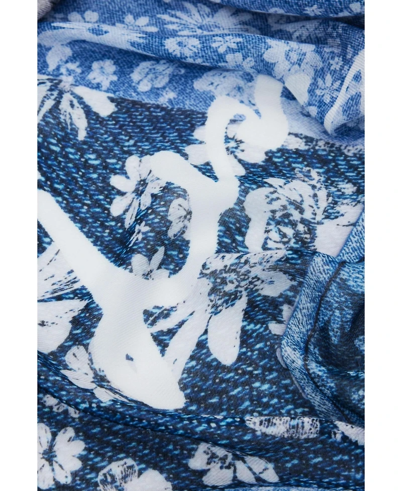 Desigual Women's Rectangular Denim Patch Scarf