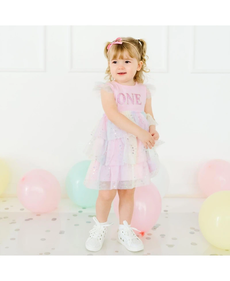 Sweet Wink Baby Girls First Birthday Fairy Dust Short Sleeve Tutu Dress