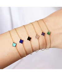 The Lovery Mini Onyx Single Clover Bracelet 14K Gold