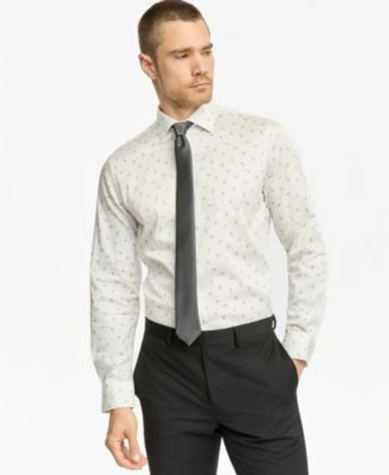 Bar Iii Mens Dress Shirt Thorton Stripe Skinny Tie Macys Exclusive