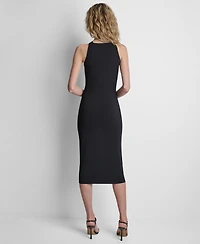 Dkny Women's High Square Neck Midi Dress