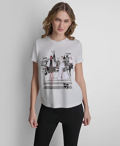 Dkny Women's Short-Sleeve Graphic T-Shirt