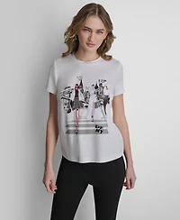 Dkny Women's Short-Sleeve Graphic T-Shirt