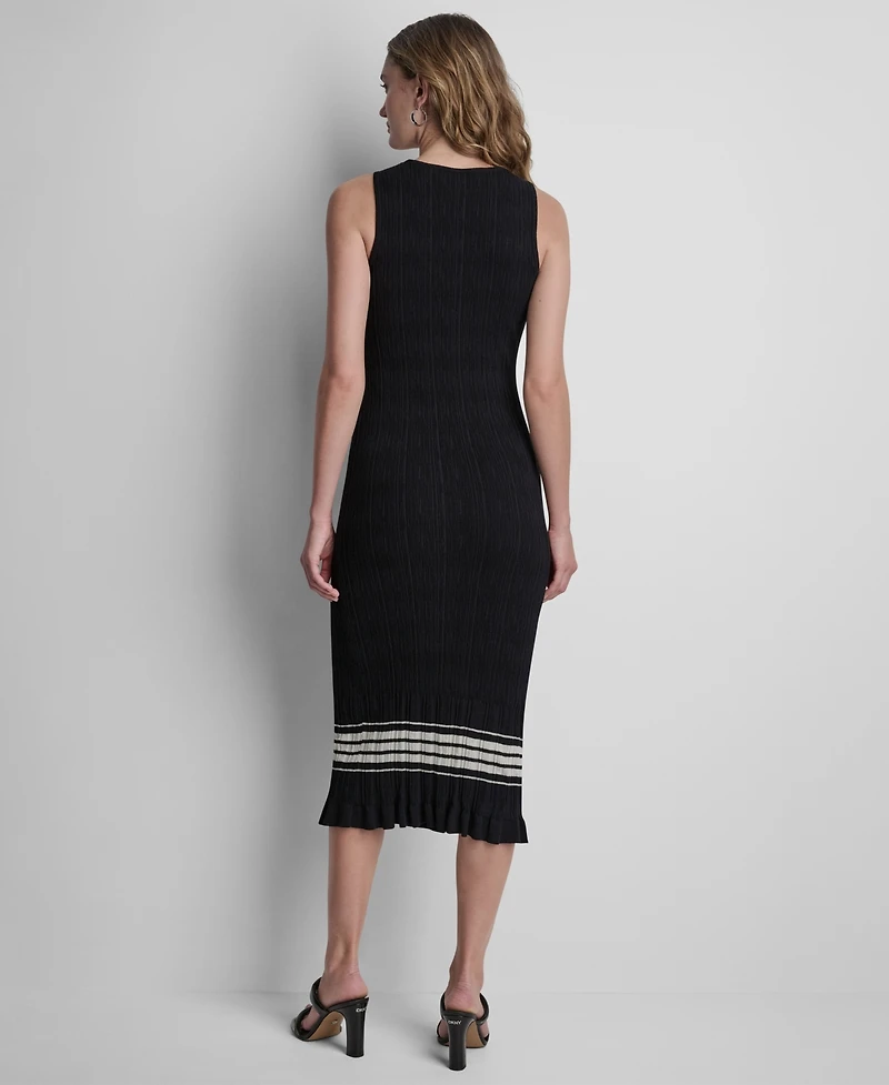 Dkny Women's Striped Sweater Midi Dress
