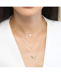The Lovery Mother of Pearl Lucky Clover Necklace 14K Gold