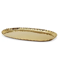 Classic Touch Crushed Oblong Tray, 17.5"