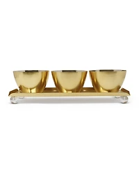 Classic Touch Bowl Relish Dish on Tray, Set of 4