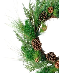Northlight 24" Pine Cones and Mixed Pine Needles Christmas Wreath - Unlit
