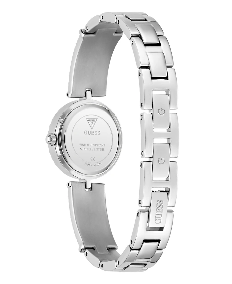 Guess Women's Silver-Tone Stainless Steel Watch, 24mm