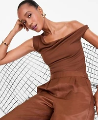 I.N.C. International Concepts Womens Off Shoulder Top Bubble Pants Macys Exclusive