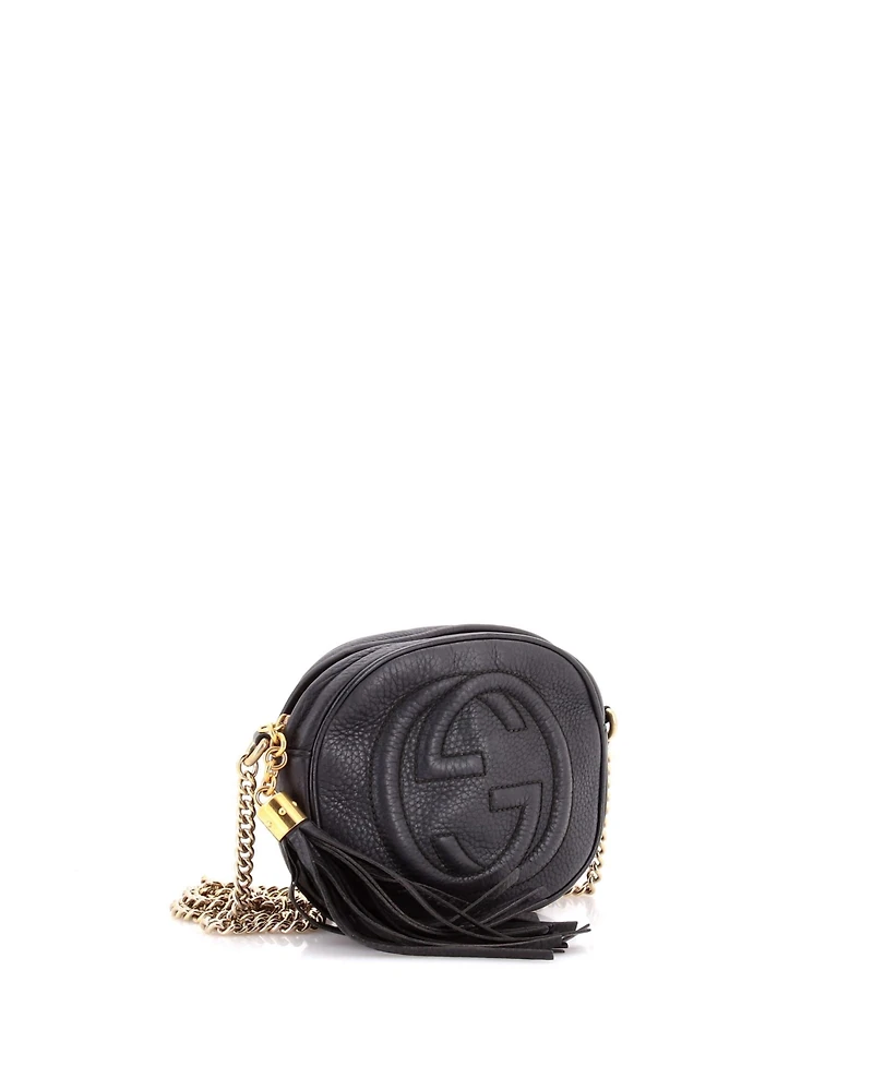 Pre-Owned Gucci Mini Soho Chain Bag Leather