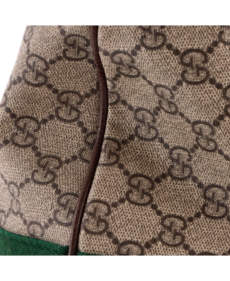 Pre-Owned Gucci Large Ophidia Half Moon Hobo Gg Coated Canvas