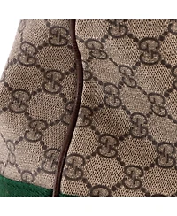 Pre-Owned Gucci Large Ophidia Half Moon Hobo Gg Coated Canvas