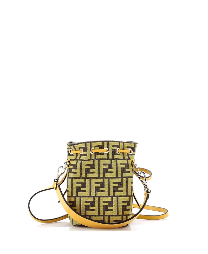Pre-Owned Fendi Mini x Fendi Fragment Mon Tresor Bucket Bag Zucca Canvas