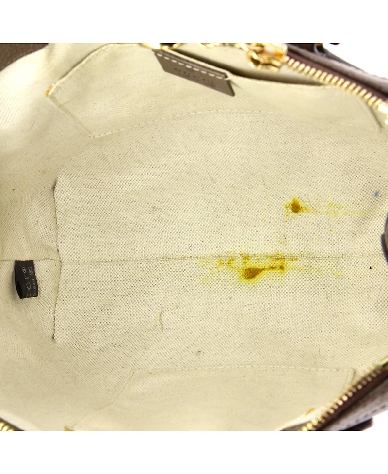 Pre-Owned Gucci Small Ophidia Top Handle Tote Geometric Gg Coated Canvas