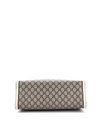 Pre-Owned Gucci Medium Padlock Chain Tote Gg Coated Canvas with Leather