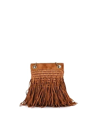 Pre-Owned Saint Laurent Small Grace Fringe Hobo Suede