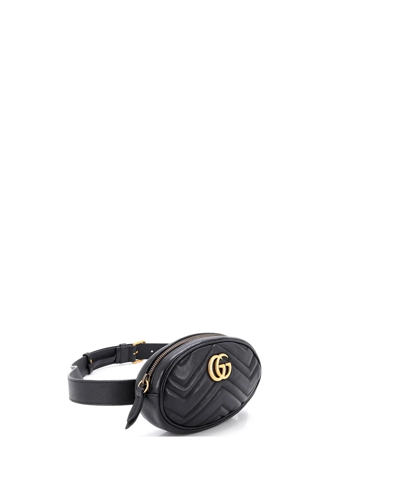 Pre-Owned Gucci Gg Marmont Belt Bag Matelasse Leather