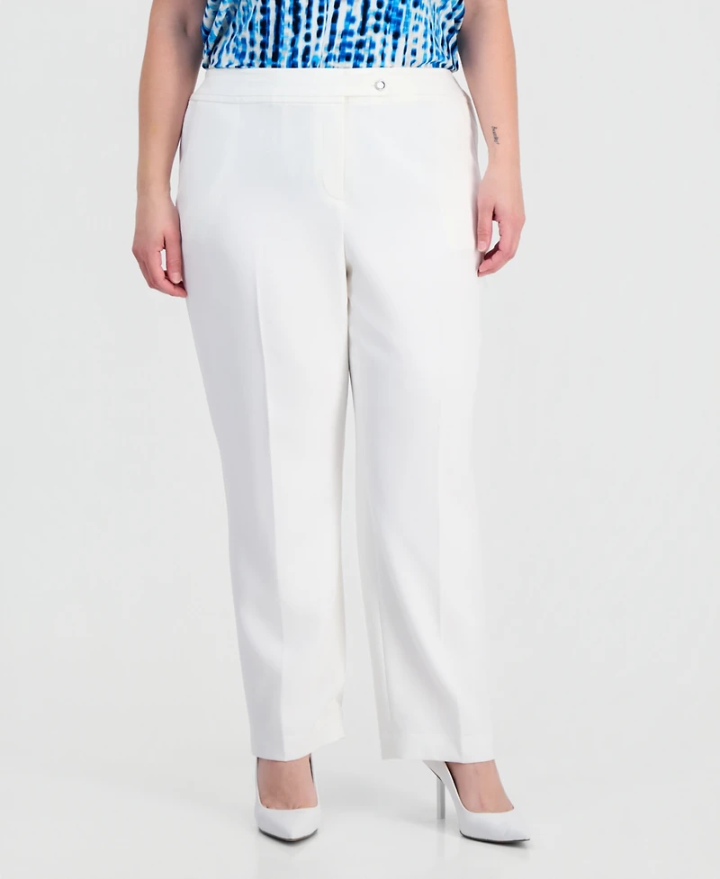 Kasper Plus Ava Straight-Leg Pants