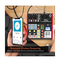 Pyle 4-Ch. Bluetooth Studio Dj Mixer System with Usb Interface and Lcd Display (PMXU48BT)