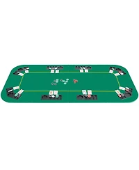 Hongge 8-Player Foldable Poker Table Top with Carry Bag and Cup Holders