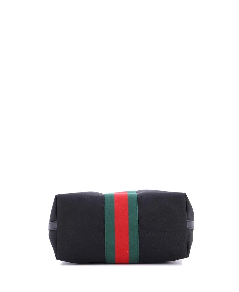 Pre-Owned Gucci Medium Web Zip Tote Techno Canvas