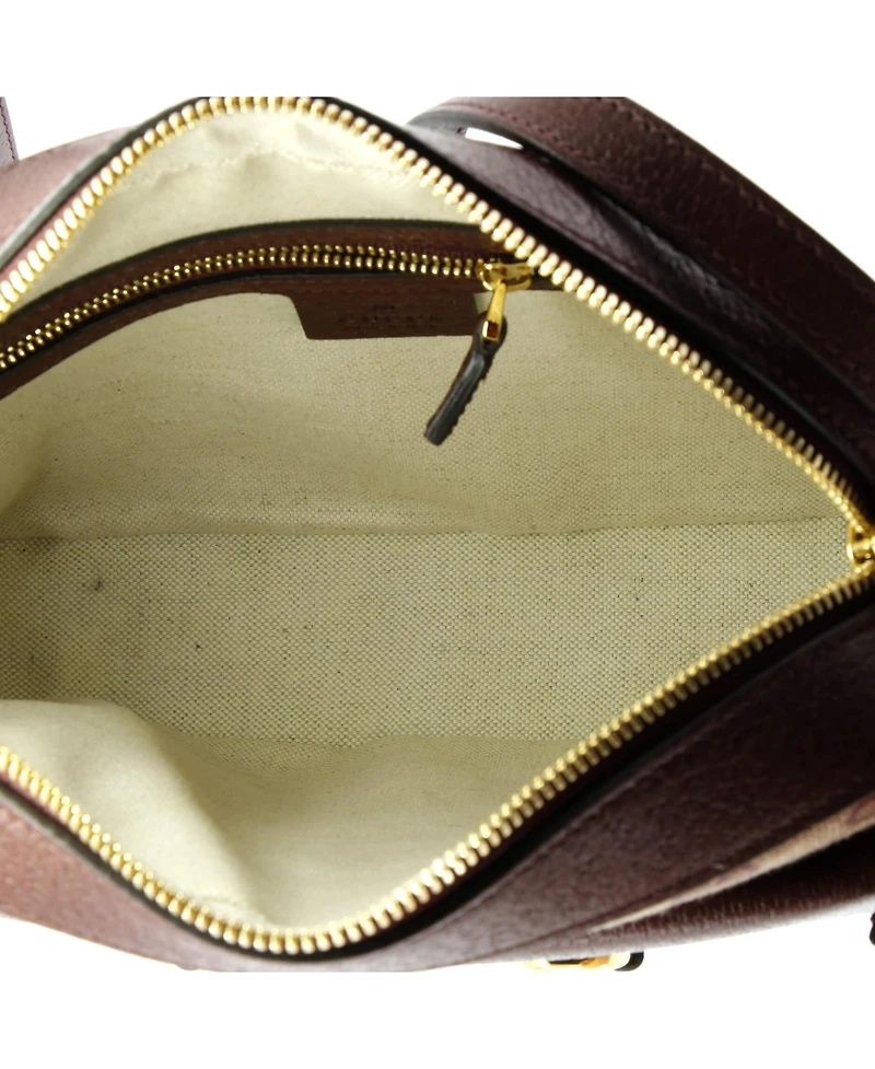 Pre-Owned Gucci Small Horsebit 1955 Flap Pocket Camera Bag Gg Canvas and Leather