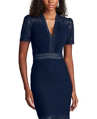 Tadashi Shoji Women's Brone Illusion Lace Cocktail Dress