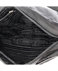 Pre-Owned Prada Small New Vela Shoulder Bag Tessuto with Studded Leather