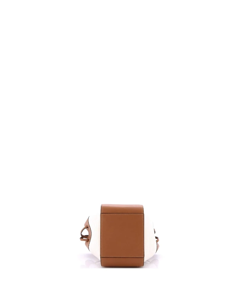 Pre-Owned Loewe Mini Hammock Bag Leather and Anagram Jacquard