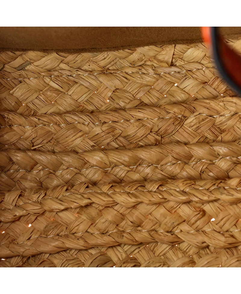 Pre-Owned Loewe Small Gate Shoulder Bag Leather with Raffia