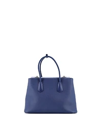 Pre-Owned Prada Small Turnlock Cuir Twin Tote Saffiano Leather