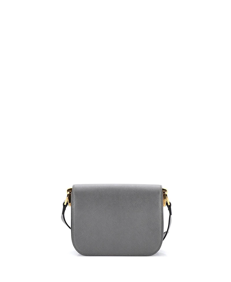 Pre-Owned Prada Small Embleme Flap Bag Saffiano Leather