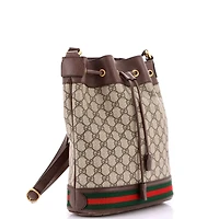 Pre-Owned Gucci Medium Ophidia Bucket Bag Gg Coated Canvas