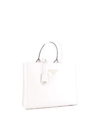 Pre-Owned Prada Medium Symbole Shopper Tote Embossed Leather