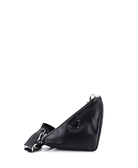 Pre-Owned Prada Small Triangle Logo Zip Crossbody Bag Soft Leather