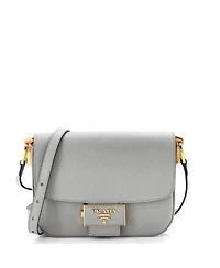 Pre-Owned Prada Small Embleme Flap Bag Saffiano Leather