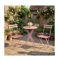 gaomon 3-Piece Folding Bistro Set, 2 Chairs and 1 Table, Weather-Resistant Outdoor/Indoor Conversation Set