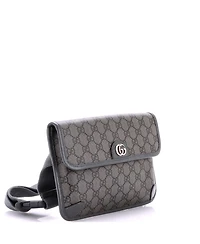 Pre-Owned Gucci Ophidia Flap Belt Bag Gg Coated Canvas with Leather